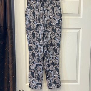 Black and White Paisley Print Pants